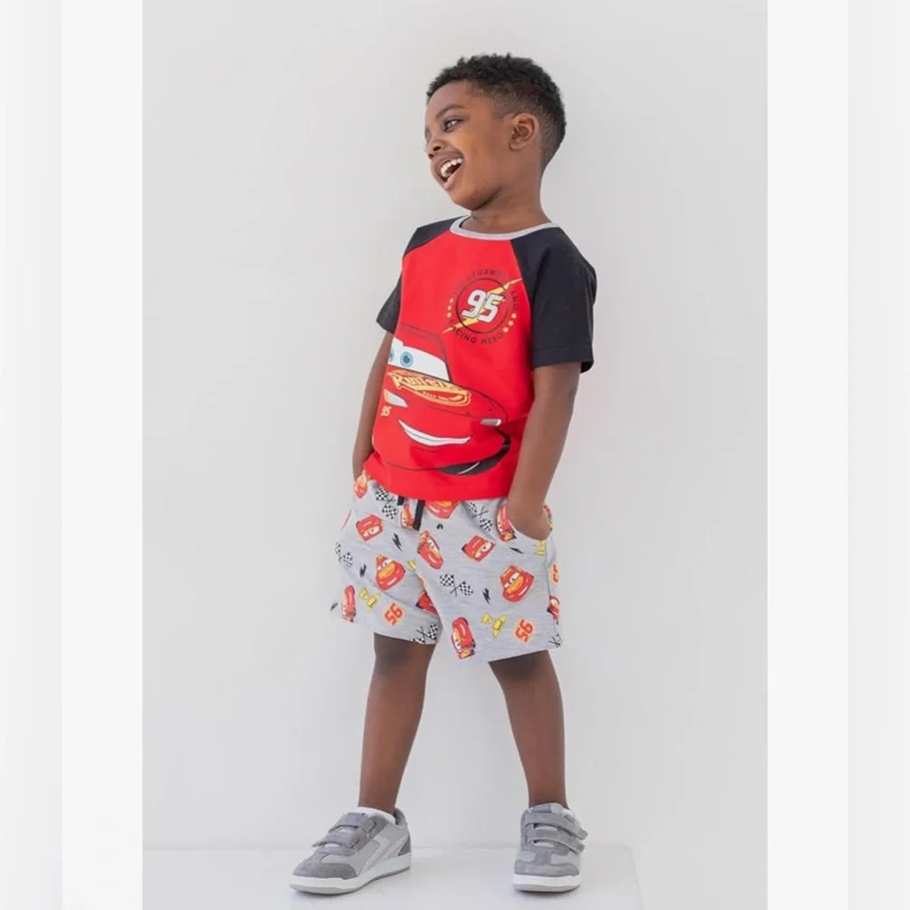 Disney Cars Lightening McQueen shorts outfit